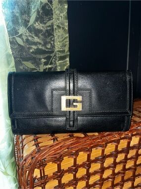 Vintage Gucci Tom Ford Era Black Leather Long Wallet - GUC -